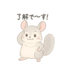 ふわふわチンチラの感情スタンプ（個別スタンプ：6）