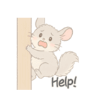 ふわふわチンチラの感情スタンプ（個別スタンプ：40）