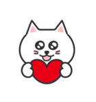 ふつうがいい♡しろねこさん（個別スタンプ：11）