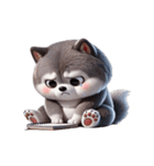 ハスキー犬 仕事でクタクタ（個別スタンプ：2）