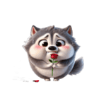 ハスキー犬 仕事でクタクタ（個別スタンプ：5）