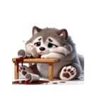 ハスキー犬 仕事でクタクタ（個別スタンプ：7）