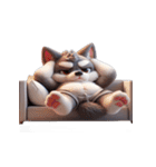 ハスキー犬 仕事でクタクタ（個別スタンプ：14）