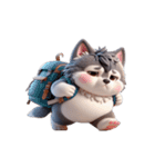 ハスキー犬 仕事でクタクタ（個別スタンプ：15）