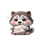 ハスキー犬 仕事でクタクタ（個別スタンプ：21）