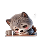 ハスキー犬 仕事でクタクタ（個別スタンプ：22）
