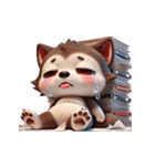 ハスキー犬 仕事でクタクタ（個別スタンプ：29）