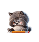 ハスキー犬 仕事でクタクタ（個別スタンプ：30）