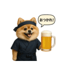 リアルなポメラニアンの職業スタンプ（個別スタンプ：1）