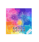 金魚とビー玉 夏の花スタンプ 改訂版（個別スタンプ：24）