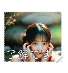 水着女子 メッセージ スタンプ 07（個別スタンプ：13）