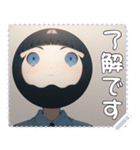 顔 メッセージ スタンプ 07（個別スタンプ：8）