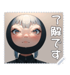 顔 メッセージ スタンプ 07（個別スタンプ：23）