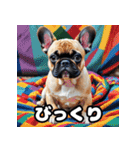 表情豊かなフレンチブルドッグスタンプ（個別スタンプ：2）