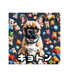 表情豊かなフレンチブルドッグスタンプ（個別スタンプ：18）