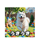 表情豊かなもふもふサモエドが大暴れ！（個別スタンプ：26）