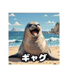 毎日使える40表情あざらしスタンプ（個別スタンプ：6）