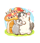 猫たちのスタンプ〜ペンギンといっしょ♪〜（個別スタンプ：5）