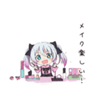 地雷ちゃんのメイク時間（個別スタンプ：10）