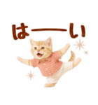 ▶飛び出る癒しにゃんこの敬語スタンプ（個別スタンプ：4）