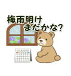 のほほんクマさん 梅雨～夏（個別スタンプ：20）