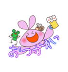 うさたちの日常と挨拶にちょっと梅雨（個別スタンプ：7）