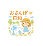 夏のクレヨンスタンプ（個別スタンプ：18）