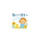 夏のクレヨンスタンプ（個別スタンプ：38）