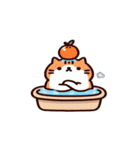 お風呂猫 ひとりでお祝い,（個別スタンプ：8）