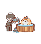 お風呂猫 ひとりでお祝い,（個別スタンプ：9）