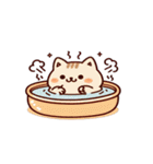 お風呂猫 ひとりでお祝い,（個別スタンプ：12）