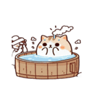 お風呂猫 ひとりでお祝い,（個別スタンプ：23）