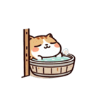 お風呂猫 ひとりでお祝い,（個別スタンプ：25）
