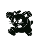 怒りの黒猫（個別スタンプ：2）
