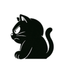 怒りの黒猫（個別スタンプ：3）