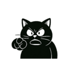 怒りの黒猫（個別スタンプ：4）