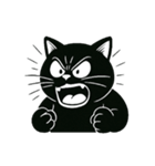 怒りの黒猫（個別スタンプ：6）