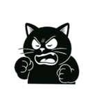 怒りの黒猫（個別スタンプ：7）