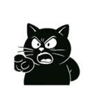 怒りの黒猫（個別スタンプ：8）