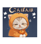 スコティッシュ猫 みかんネコ 思いやり敬語（個別スタンプ：3）