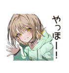 ゆるパーカーちゃんの大学生活（個別スタンプ：3）
