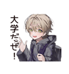 ゆるパーカーくんのキャンパスライフ（個別スタンプ：1）