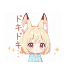 ゆるっと狐耳パーカーの女の子スタンプ（個別スタンプ：28）