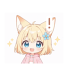 ゆるっと狐耳パーカーの女の子スタンプ（個別スタンプ：34）