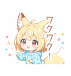 ゆるっと狐耳パーカーの女の子スタンプ（個別スタンプ：37）