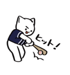 野球ねこ応援団・紺チームVer.（個別スタンプ：2）