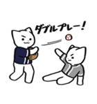 野球ねこ応援団・紺チームVer.（個別スタンプ：5）