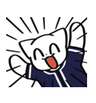 野球ねこ応援団・紺チームVer.（個別スタンプ：37）