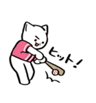 野球ねこ応援団・ピンクチームVer.（個別スタンプ：2）