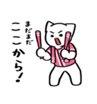 野球ねこ応援団・ピンクチームVer.（個別スタンプ：16）
